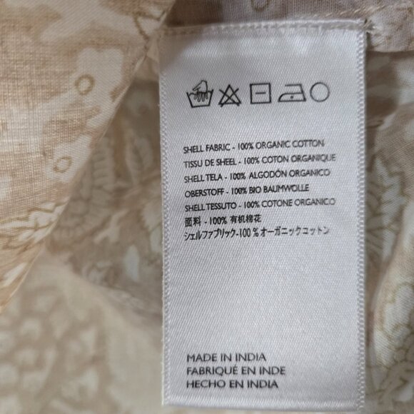 Cleobella Organic Cotton Puff Sleeve Blouse – Women’s Medium – Tan & Cream Flora - Picture 8 of 8